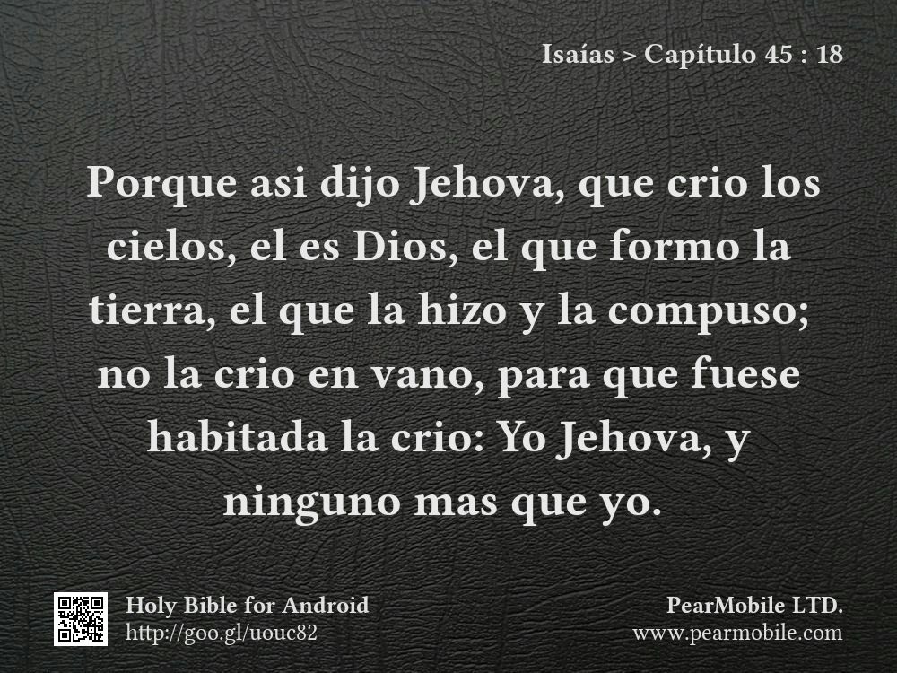 Isaías, Capítulo 45:18